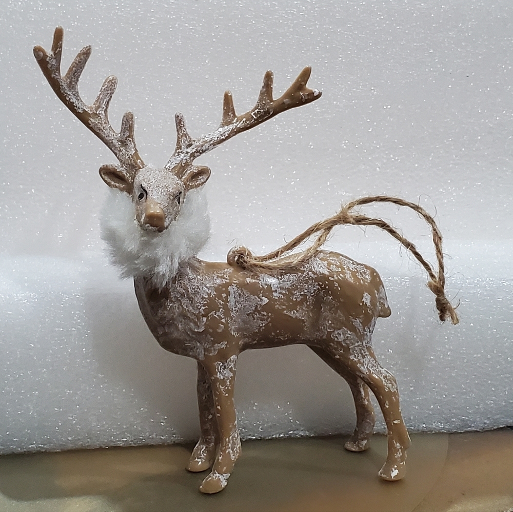 Rangifer Caribou Reindeer Deer Christmas Village Woodlands Rare Ornament Vintage